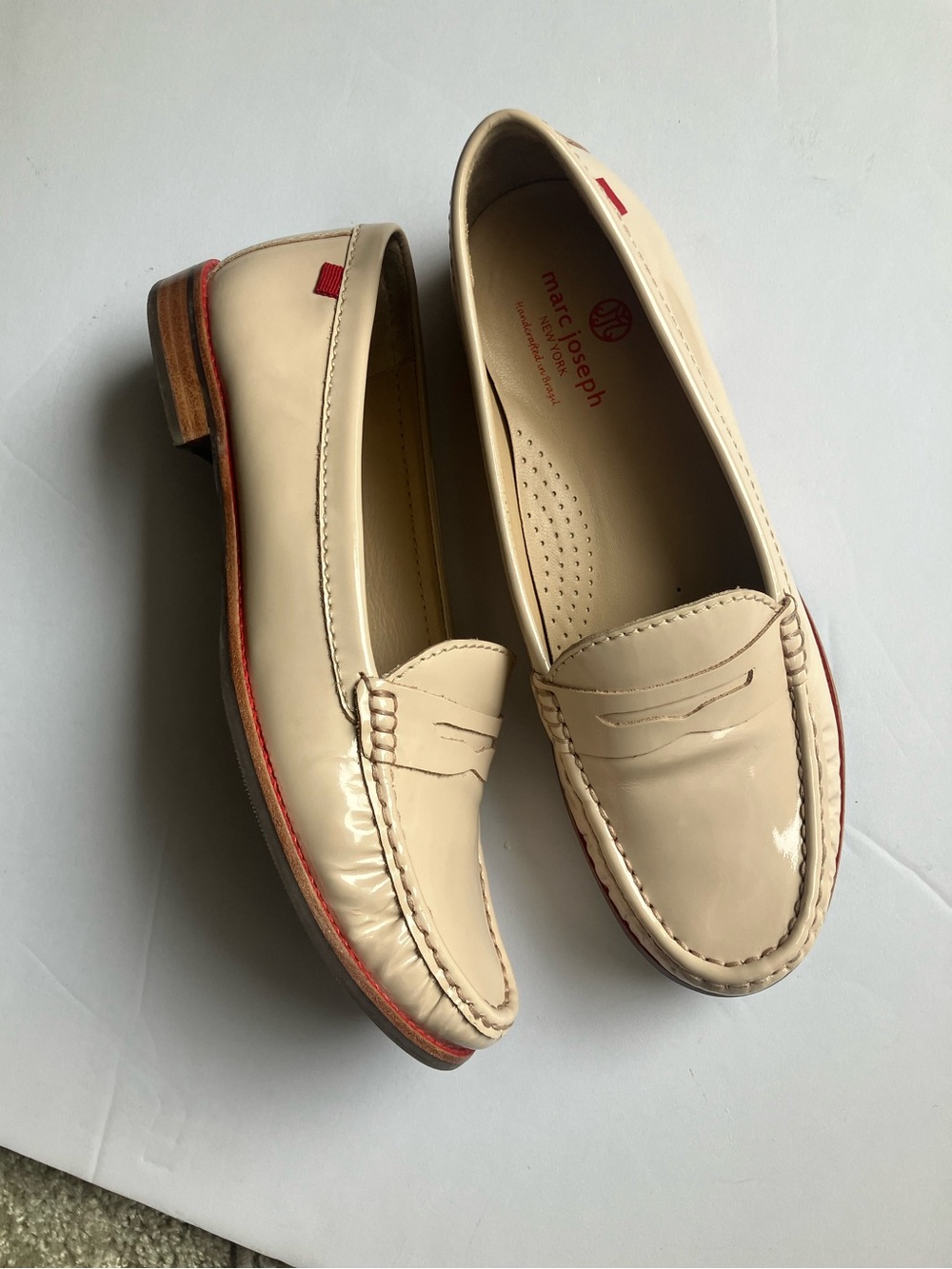 Marc Joseph East Village Penny Loafers - Nude Patent 9.5
